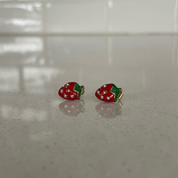 Strawberry Stud Earrings - Picture 2 of 4